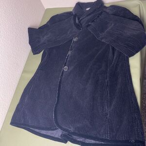 J. Jill Corduroy‎ Jacket Women's Size M Black Cotton A6